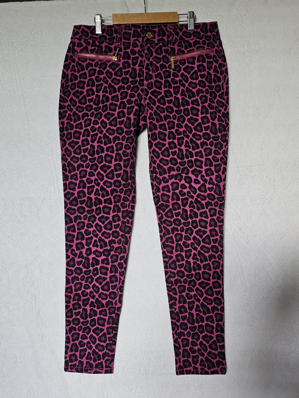 Michael Kors Hot Pink and Black Leopard Print Pants